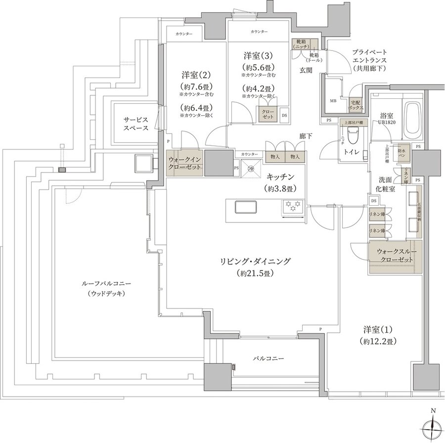 プラウド自由が丘ヒルトップ 間取り Er type