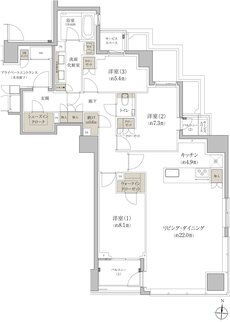 プラウド自由が丘ヒルトップ 間取り D type