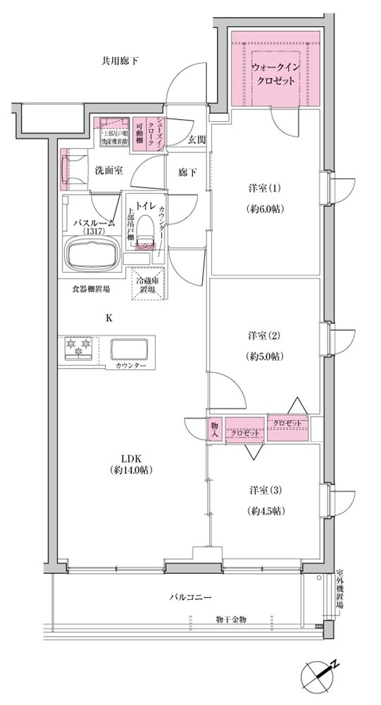 シンビエンス世田谷尾山台 間取り J type