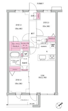 シンビエンス世田谷尾山台 間取り D type（セレクトプラン1）