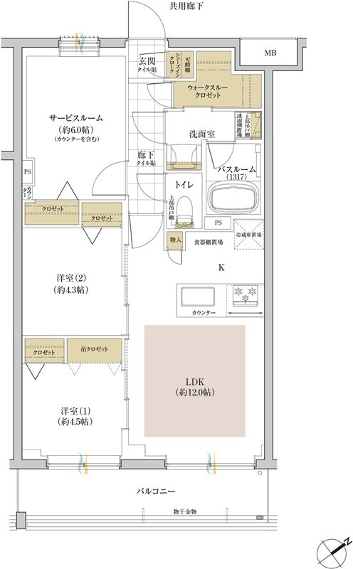 シンビエンス世田谷尾山台 間取り I type