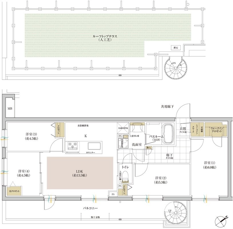シンビエンス世田谷尾山台 間取り Kt type