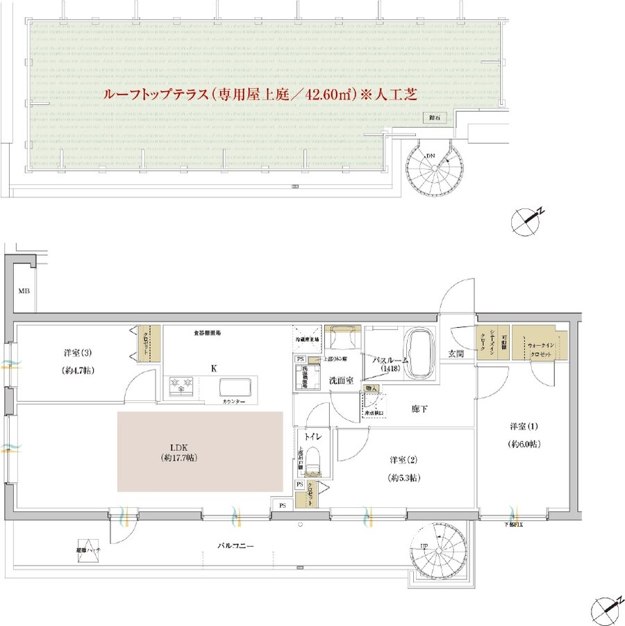 シンビエンス世田谷尾山台 間取り Kt type(セレクトプラン1)