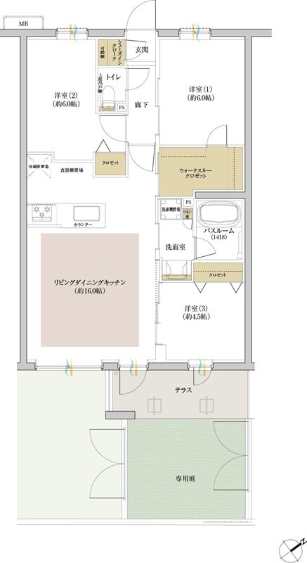 シンビエンス世田谷尾山台 間取り B1g type