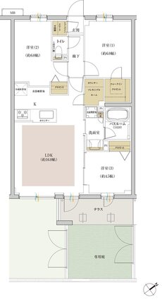シンビエンス世田谷尾山台 間取り B1g type(セレクトプラン1)