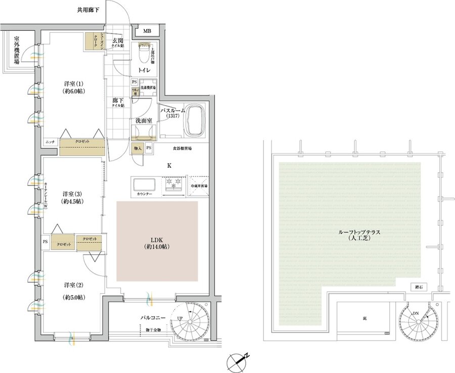シンビエンス世田谷尾山台 間取り Ht type
