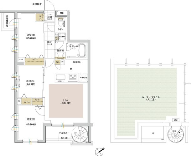 シンビエンス世田谷尾山台 間取り Ht type