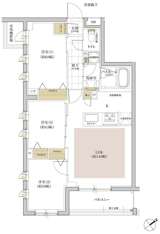 シンビエンス世田谷尾山台 間取り H type