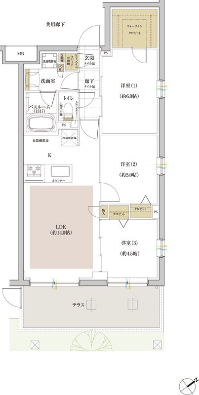 シンビエンス世田谷尾山台 間取り Jg type