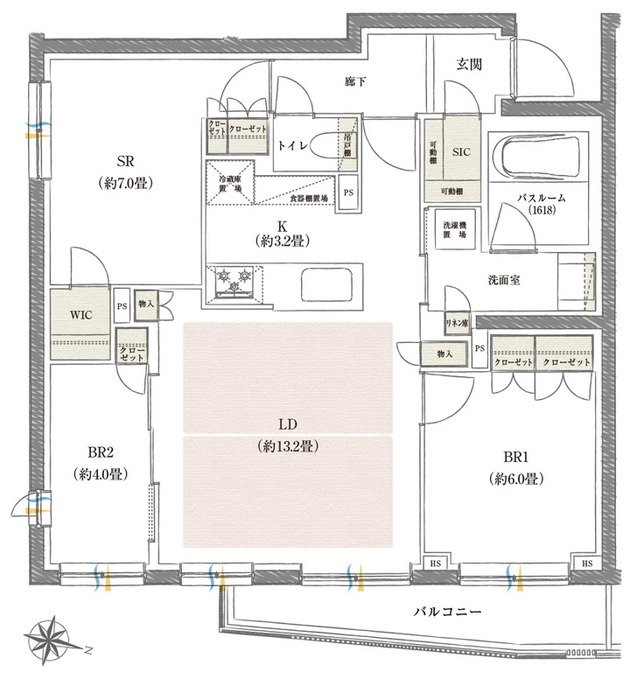イノバス代々木 間取り A1タイプ