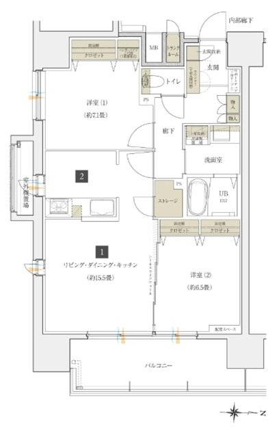 イニシアグラン大分駅前 間取り C type