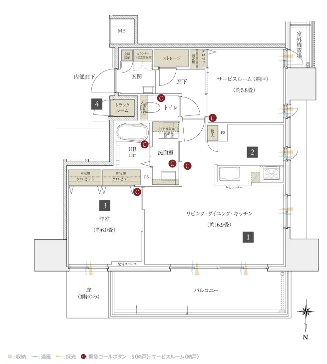 イニシアグラン大分駅前 間取り C type