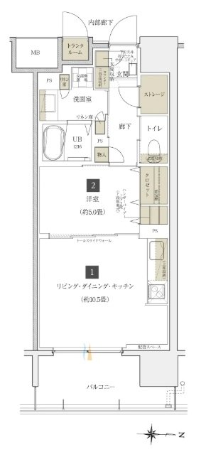 イニシアグラン大分駅前 間取り E type