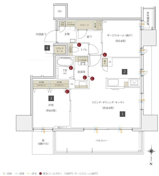 イニシアグラン大分駅前 間取り B type