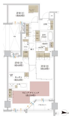Brillia(ブリリア) 京都北山 The Residence 間取り C2 Type