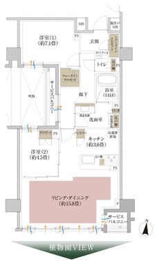 Brillia(ブリリア) 京都北山 The Residence 間取り F Type