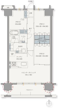 ブランシエラ宮崎 間取り Cタイプ