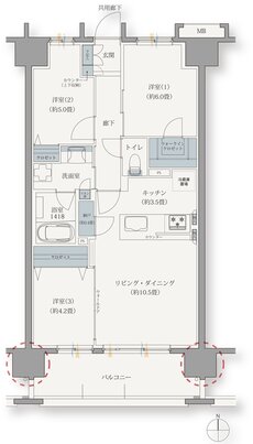 ブランシエラ宮崎 間取り Bタイプ