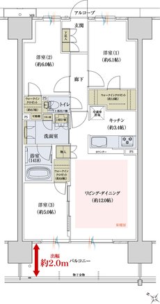 ウエリス近江八幡 間取り E type