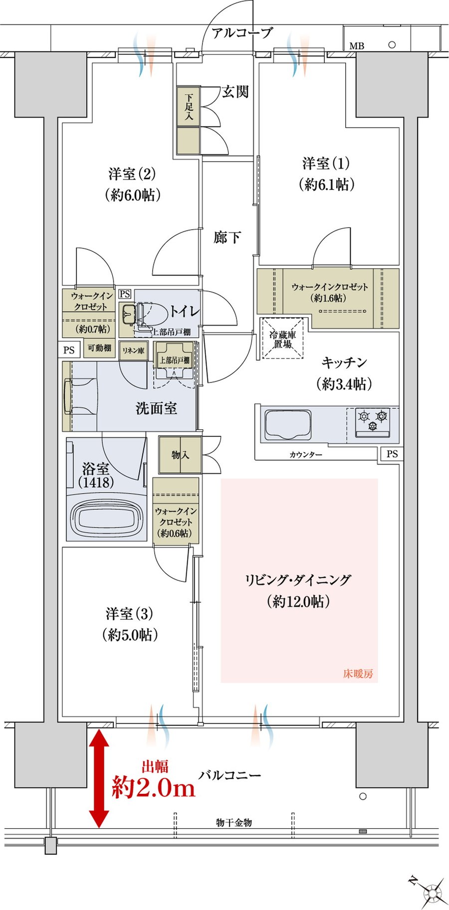 ウエリス近江八幡 間取り F type