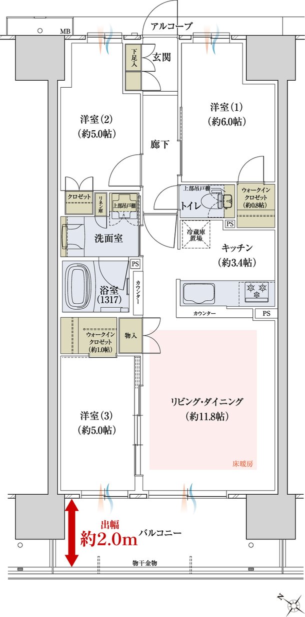 ウエリス近江八幡 間取り G type