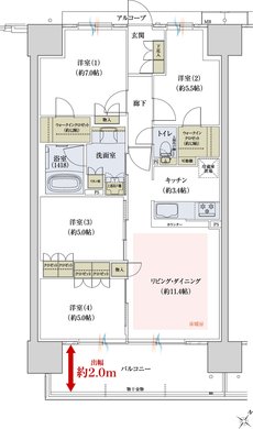 ウエリス近江八幡 間取り L type
