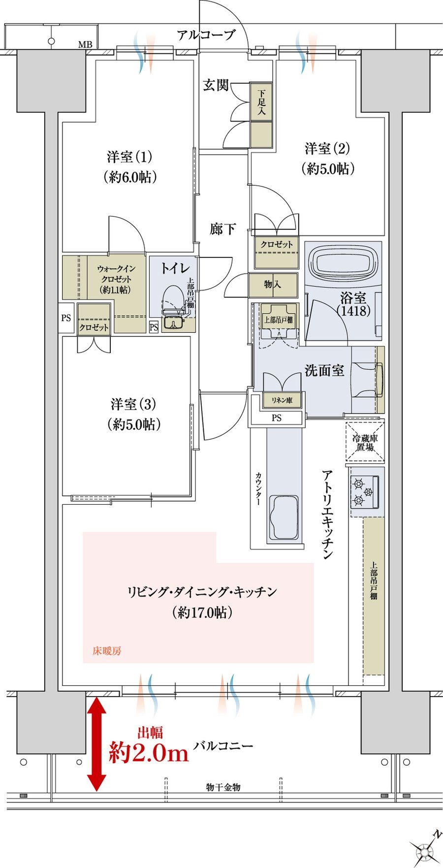 ウエリス近江八幡 間取り M type