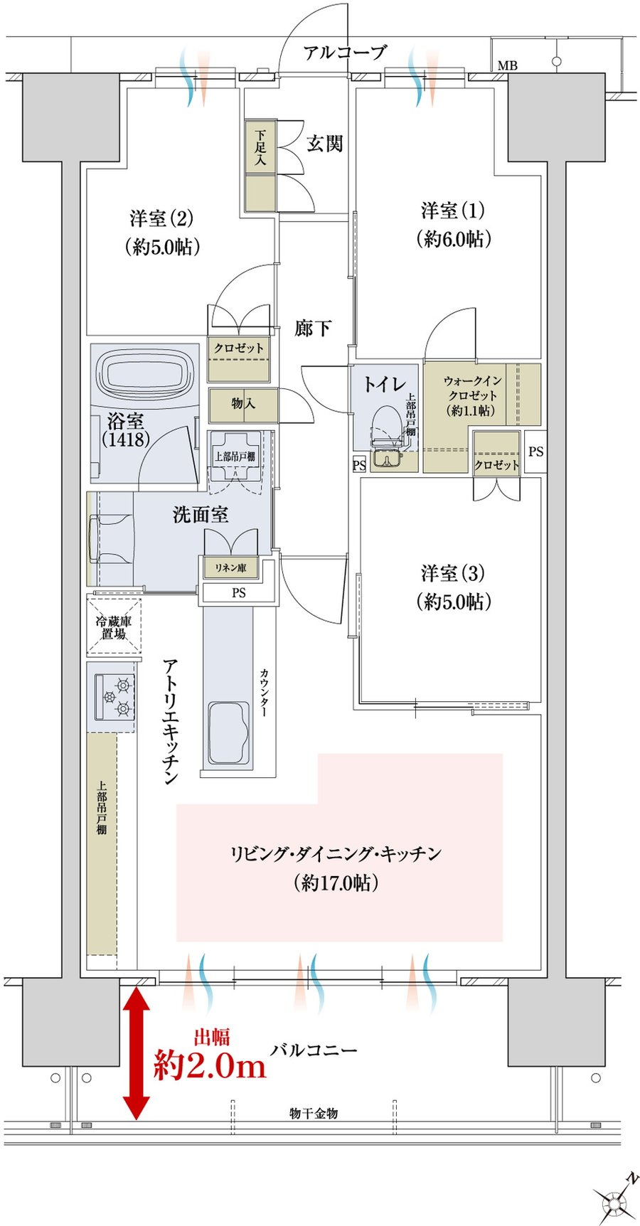 ウエリス近江八幡 間取り N type