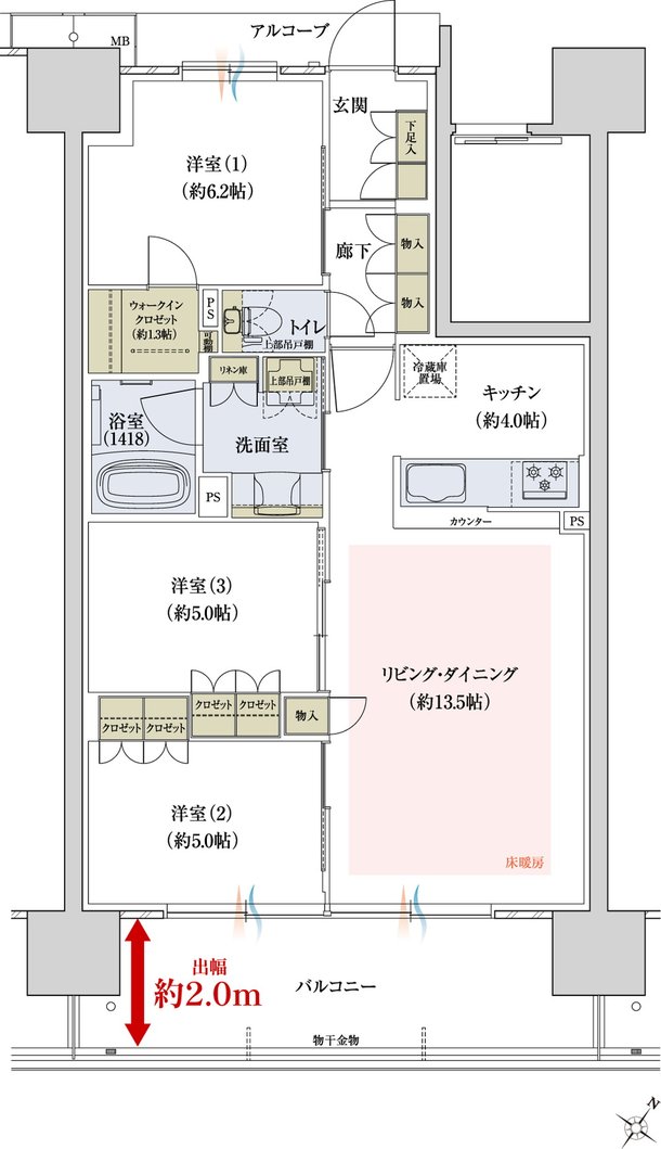 ウエリス近江八幡 間取り O type