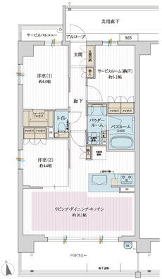 プレサンス ロジェ 宮前平ルミエル 間取り Dタイプ