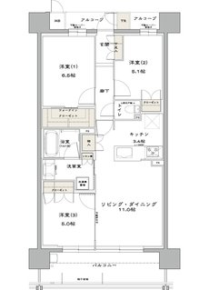 プレイズ小牧 間取り B type