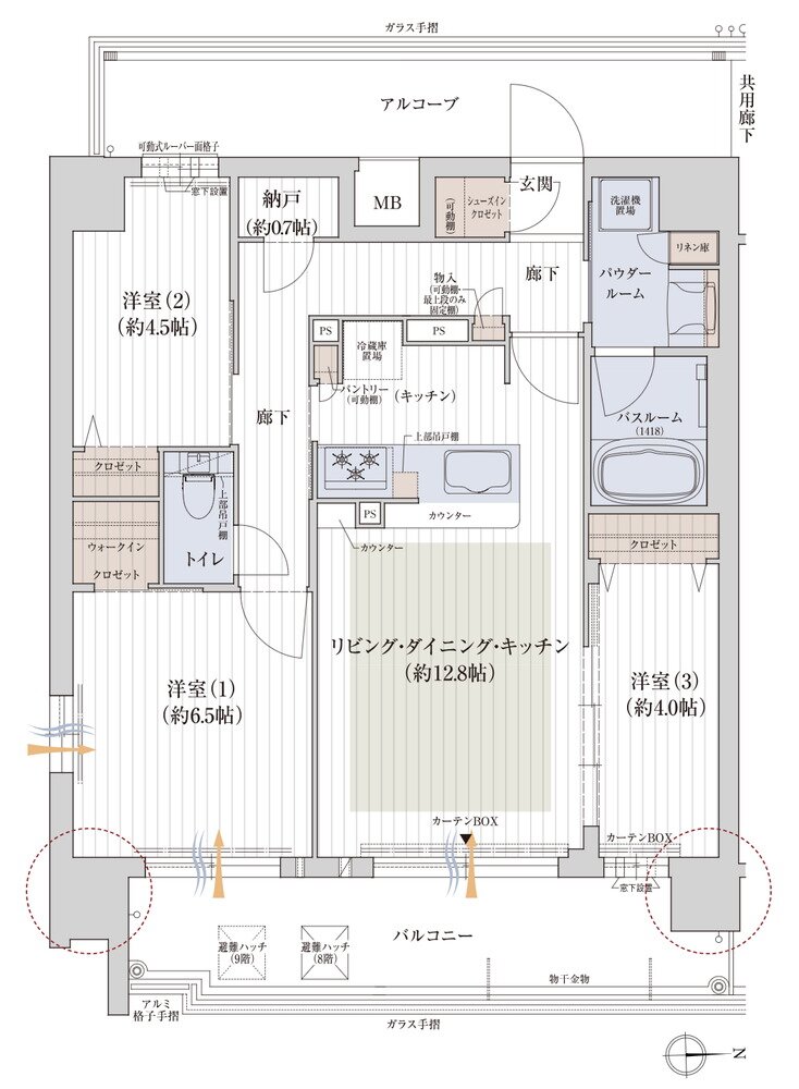 プレサンス レイズ 四天王寺 ターミナルリンク 間取り Dタイプ