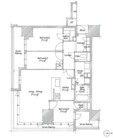 シエリアタワー北浜 間取り C TYPE