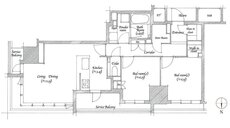 シエリアタワー北浜 間取り F TYPE