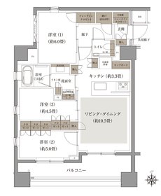 Brillia(ブリリア) 三鷹禅林寺通り 間取り A2 type