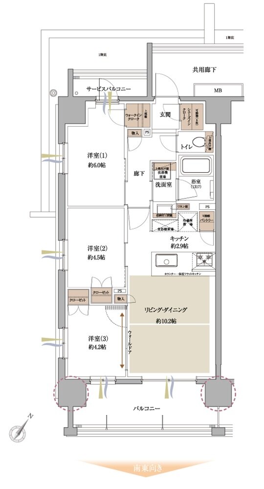 サンクレイドル東大宮IV 間取り A type