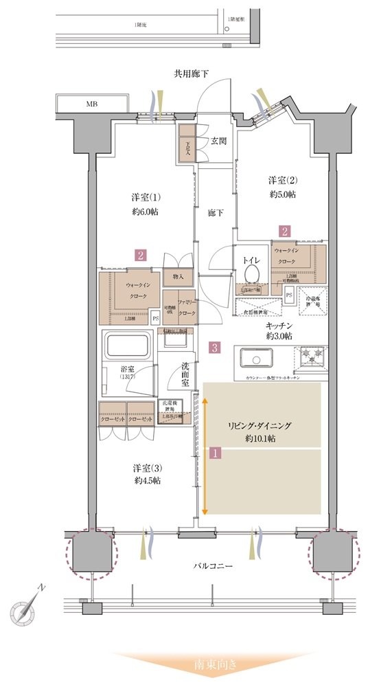 サンクレイドル東大宮IV 間取り B type