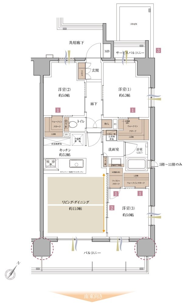サンクレイドル東大宮IV 間取り E type