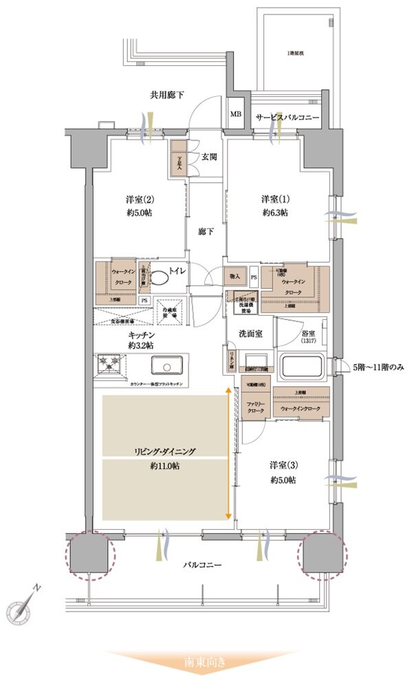 サンクレイドル東大宮IV 間取り E type
