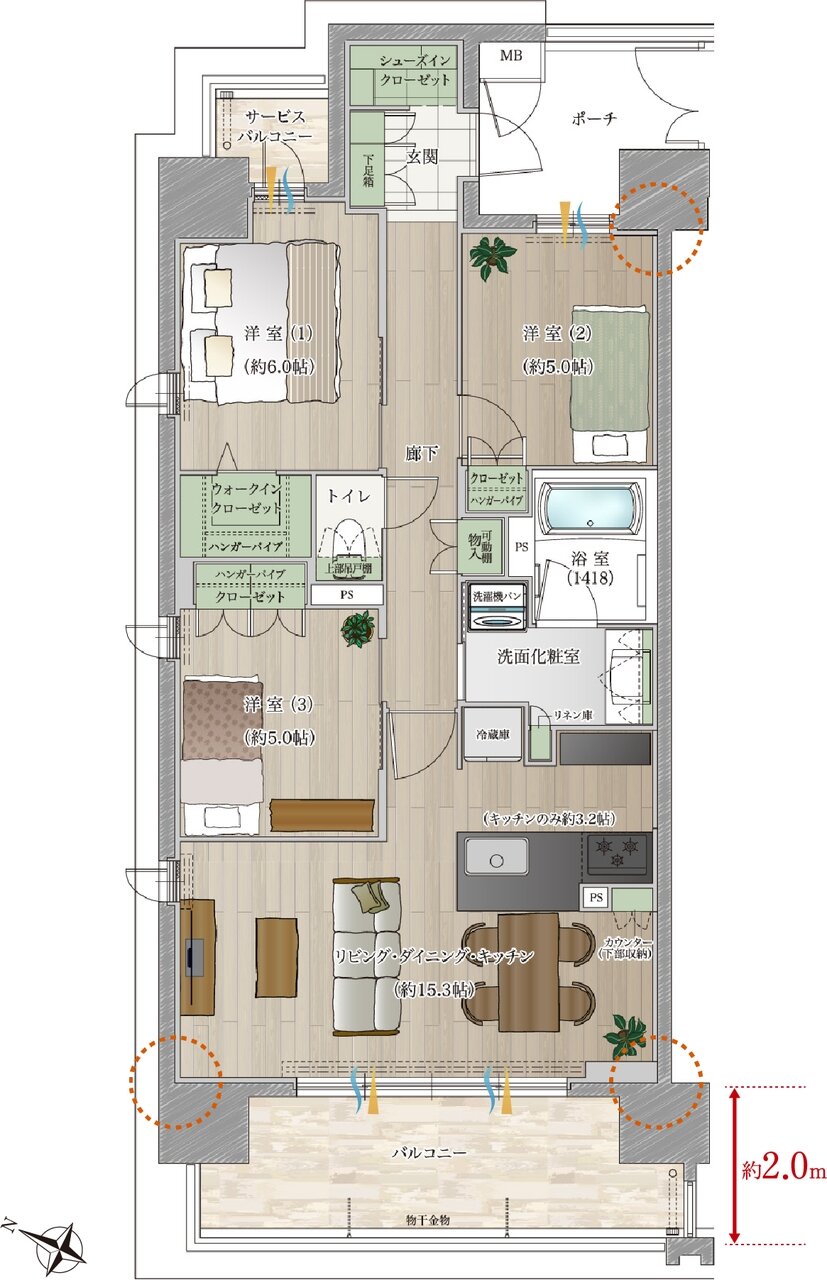 ダイアパレス土橋駅前 間取り A type