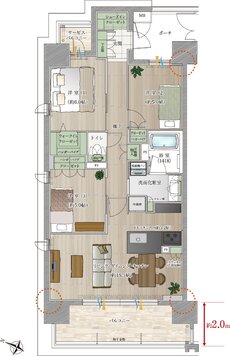 ダイアパレス土橋駅前 間取り A type