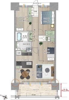 ダイアパレス土橋駅前 間取り B type