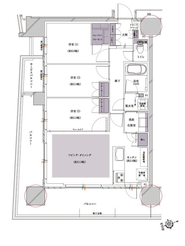 プレシス熊谷末広 間取り Aタイプ