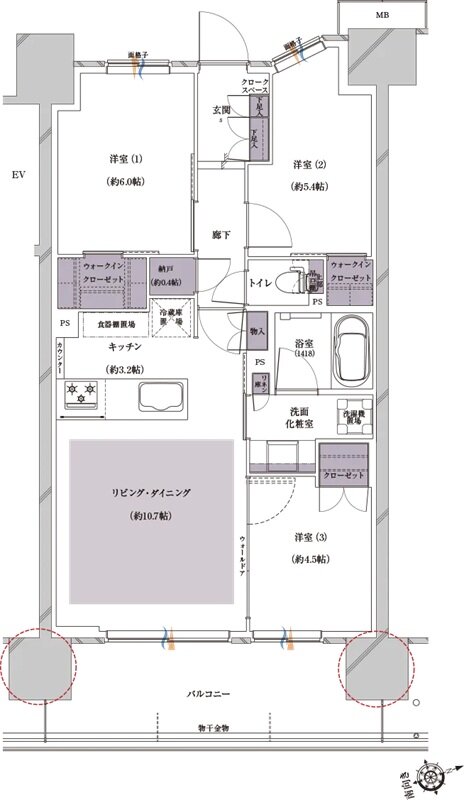 プレシス熊谷末広 間取り Cタイプ