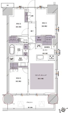 プレシス熊谷末広 間取り Fタイプ