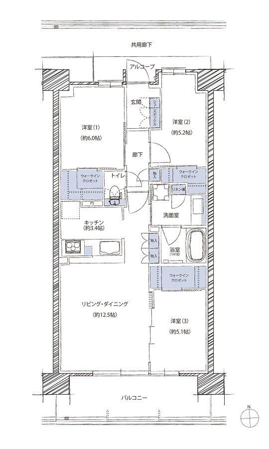 シエリアシティ ナゴヤドーム前矢田 間取り SF type
