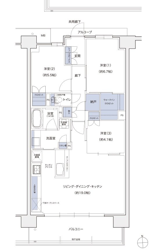 シエリアシティ ナゴヤドーム前矢田 間取り SJ type
