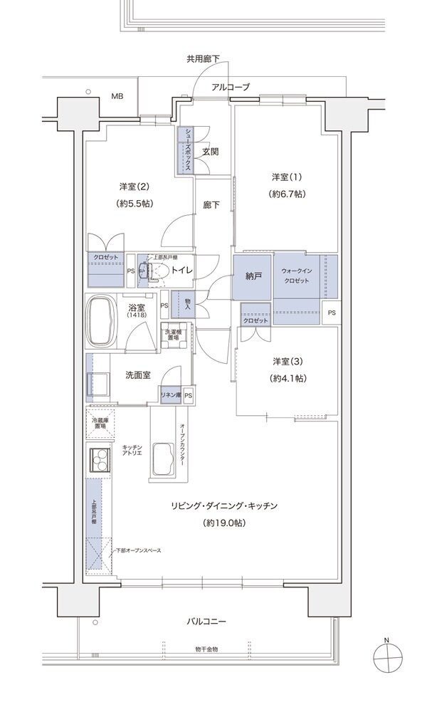 シエリアシティ ナゴヤドーム前矢田 間取り SJ type