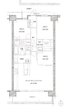 シエリアシティナゴヤドーム前矢田 間取り SJ type