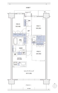 シエリアシティ ナゴヤドーム前矢田 間取り SE type